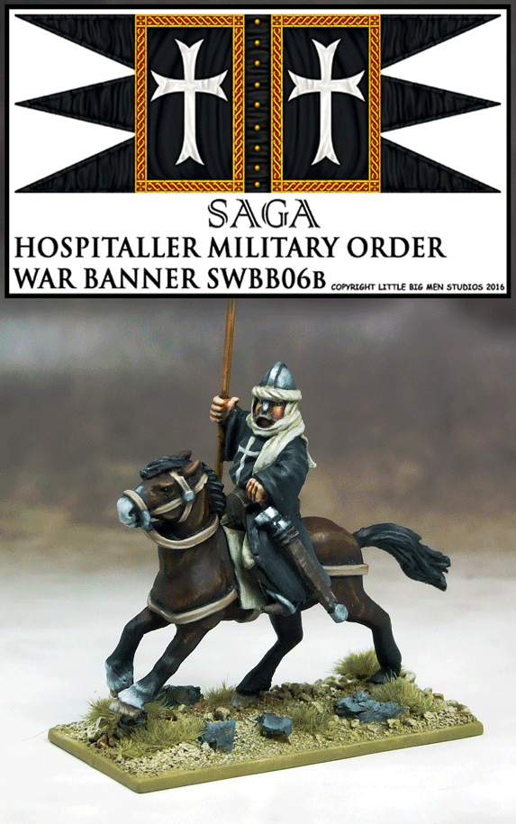 SAGA: (Military Order Knights & Sergeants) War Banner & Bearer (Hospitaller)