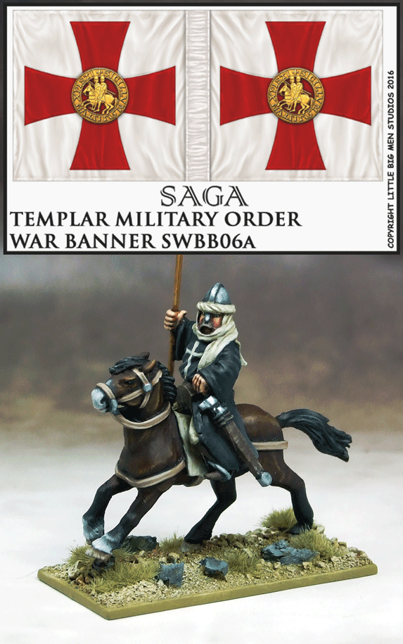 SAGA: (Military Order Knights & Sergeants) War Banner & Bearer (Templar)
