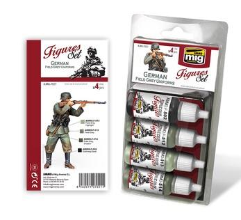 AMMO: Acrylic Paint Set - (Figure) German Field Grey Uniforms Set