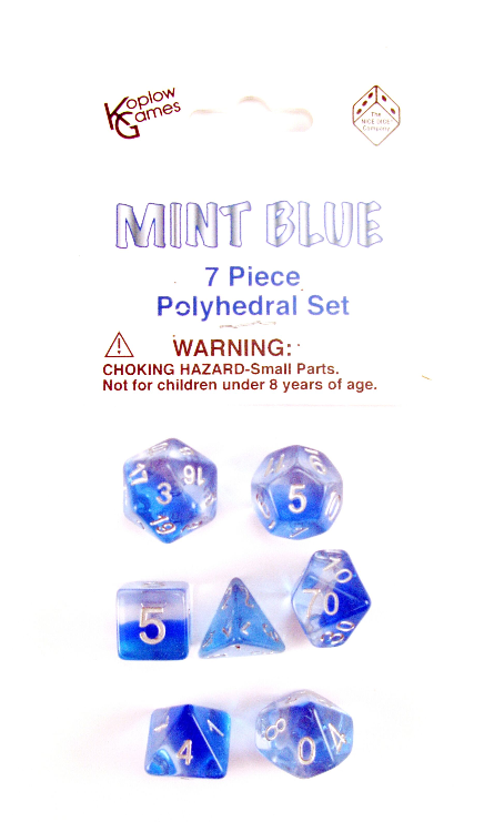 Layered Dice: Mint Blue (7-die set)