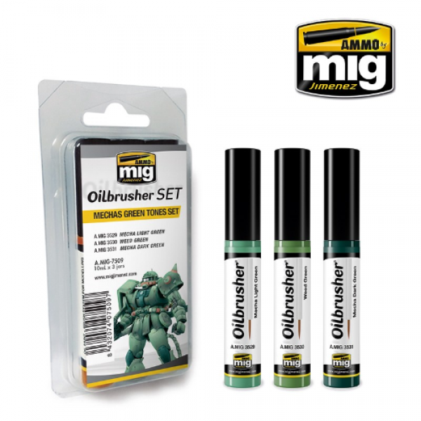 AMMO: Oilbrusher - Mechas Green Tones Set