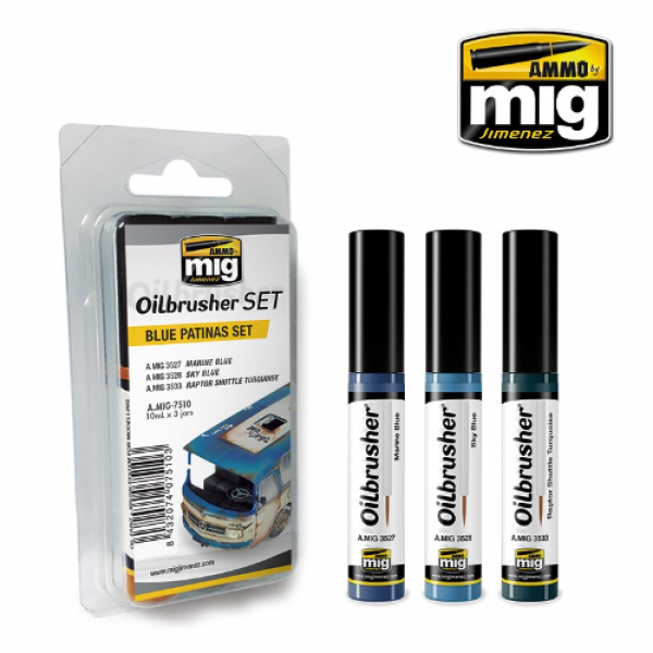 AMMO: Oilbrusher - Blue Patinas Set