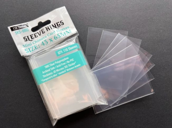 Sleeve Kings: Mini Chimera Card Sleeves (43x65mm) - 110 Pack, 60 Microns