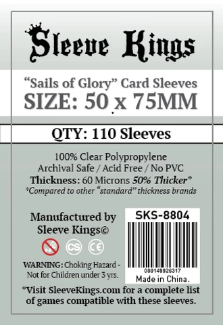 Sleeve Kings: ''Sails of Glory'' Card Sleeves (50x75mm) - 110 Pack, 60 Microns