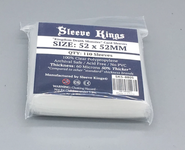 Sleeve Kings: ''Kingdom Death Monster'' Card Sleves (52 X 52mm) -110 Pack, 60 Microns