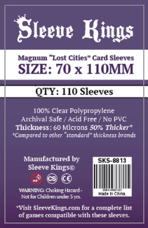 Sleeve Kings: Magnum ''Lost Cities'' Card Sleeves (70x110mm) - 110 Pack, 60 Microns