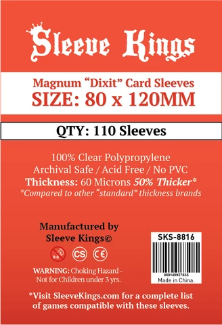 Sleeve Kings: Magnum ''Dixit'' Card Sleeves (80x120mm) - 110 Pack, 60 Microns