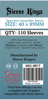Sleeve Kings: ''Space Base Compatible'' Sleeves (40x89mm) - 110 Pack, 60 Microns