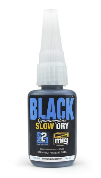 AMMO: Paint Accessory - BLACK SLOW DRY CYANOACRYLATE