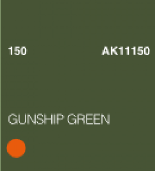AK-Interactive: (3rd Gen) Acrylic - Gunship Green (17ml)