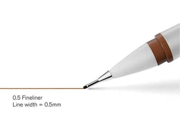 Winsor & Newton: Sepia Brown Fineliner 0.5