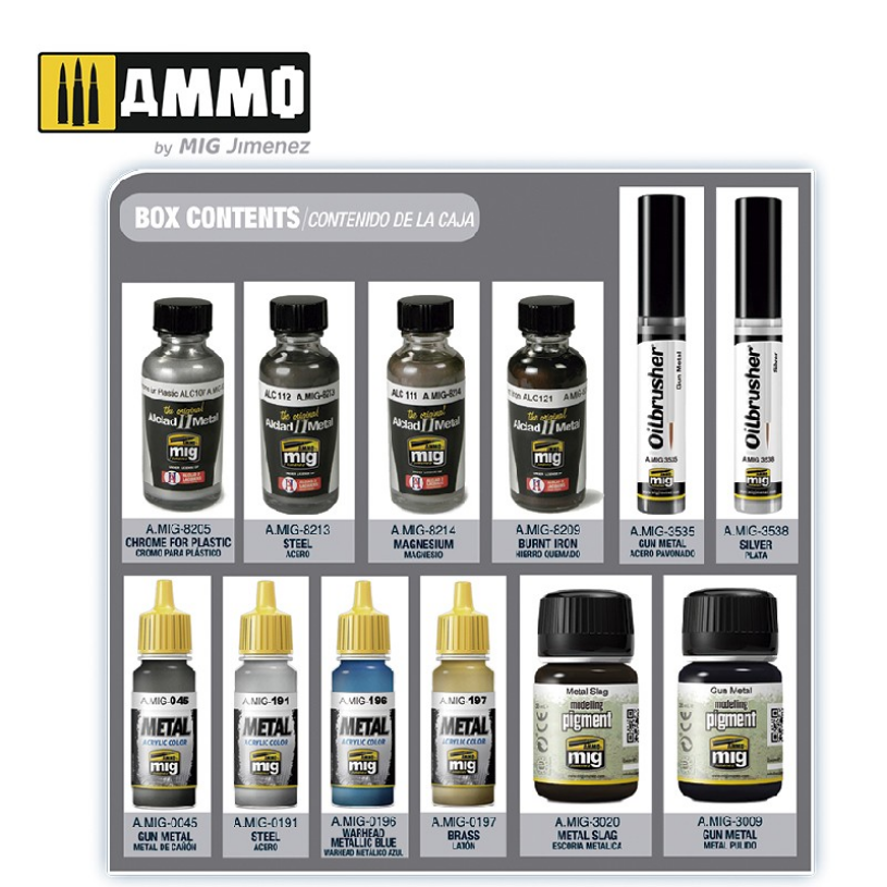 AMMO: (Weathering) Super Pack - Metallics