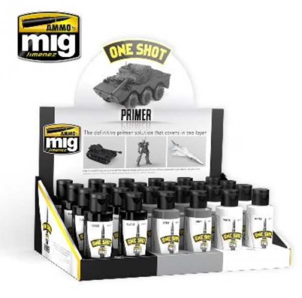 AMMO: Basic One Shot Primer Display (Grey, White and Black x8 pcs each) [Retail Only]