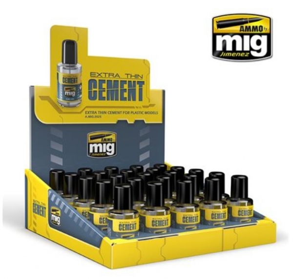 AMMO: Extra Thin Cement Display (x25 30ml jars w/display) [Retail Only]