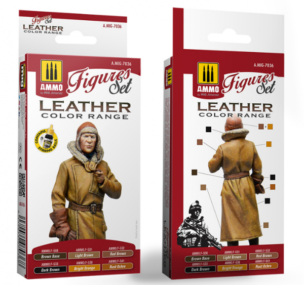 AMMO: Acrylic Paint Set - (Figure) Leather Color Range