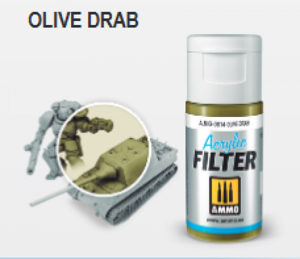 AMMO: Acrylic Filter - Olive Drab (15ml)