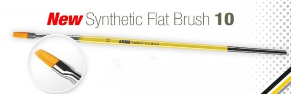 AMMO: 10 Synthetic Flat Brush