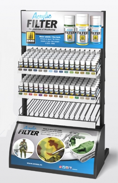 AMMO: Acrylic Filters Metallic Rack (30 Items X 6 Pcs each) [Retail Only]