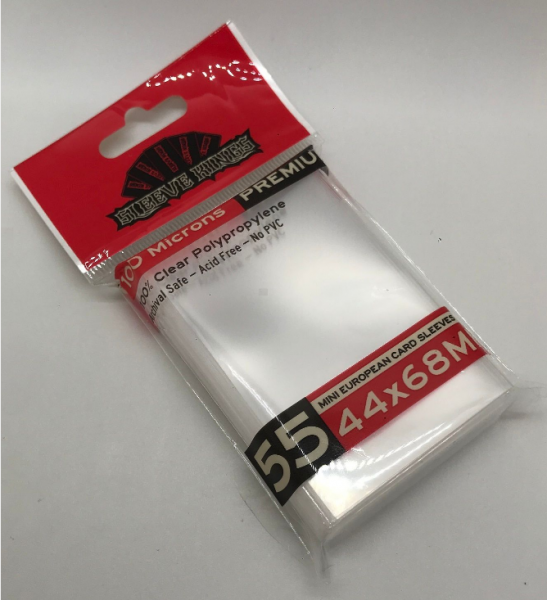 Sleeve Kings: Mini European Card Sleeves (44x68mm) - 55 Pack, 100 Microns