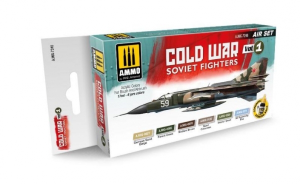 AMMO: Acrylic Paint Set - Cold War Vol 1 Soviet Fighters (6)
