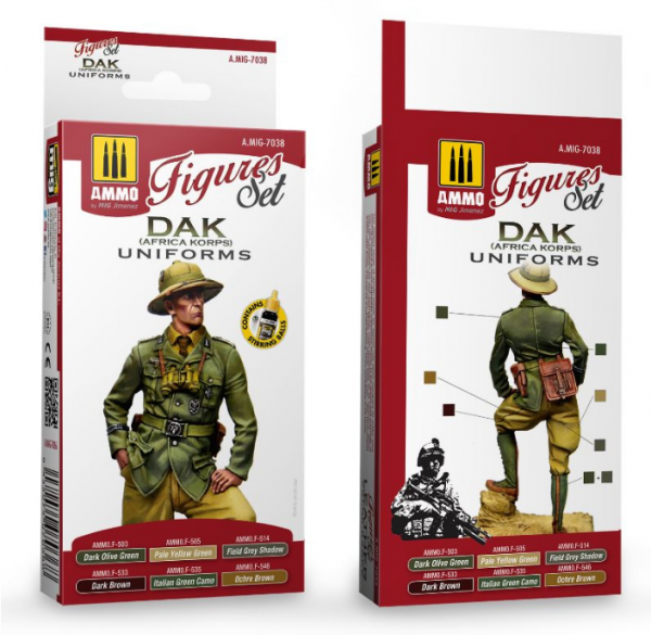 AMMO: Acrylic Paint Set - (Figure) DAK Uniforms (Africa Korps) (6)