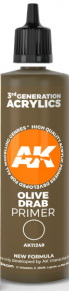 AK-Interactive: (3rd Gen) Olive Drab Surface Primer (100ml)
