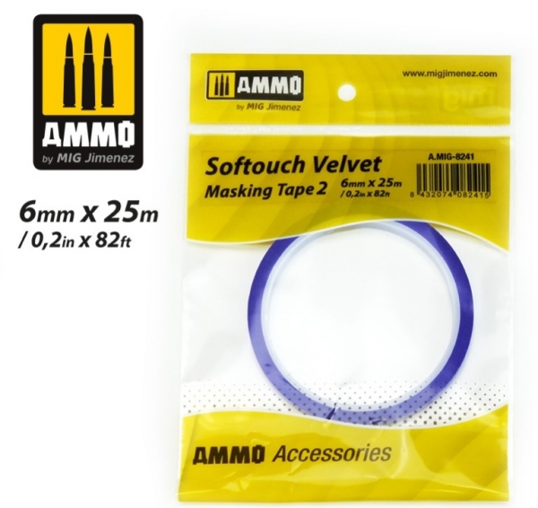 AMMO: Softouch Velvet Masking Tape #2 (6mm x 25M) 