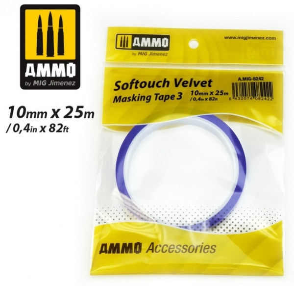 AMMO: Softouch Velvet Masking Tape #3 (10mm x 25M) 