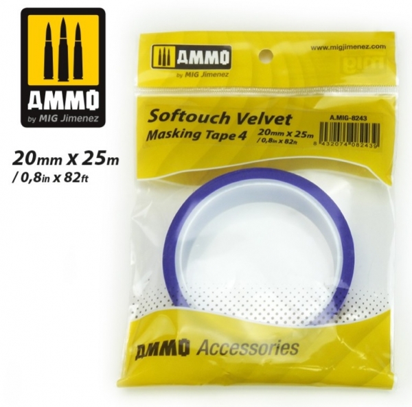 AMMO: Softouch Velvet Masking Tape #4 (20mm x 25M) 