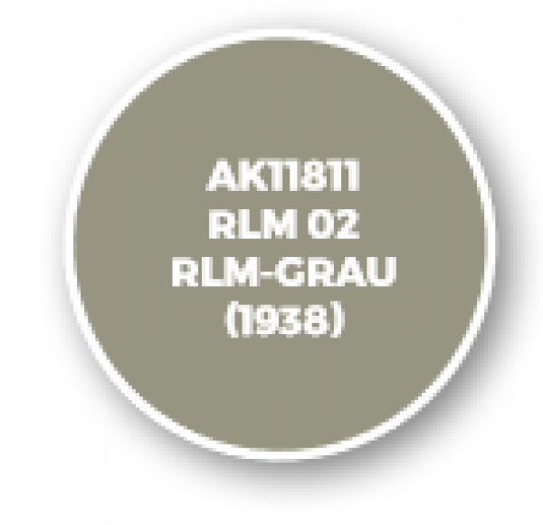 AK-Interactive: 3rd Gen Acrylics: AIR Series - RLM 02 RLM-Grau (1938)