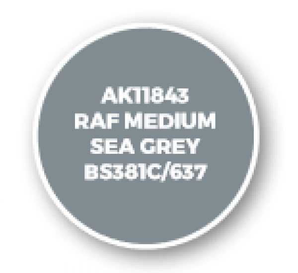 AK-Interactive: 3rd Gen Acrylics: AIR Series - RAF Medium Sea Grey BS381C/637