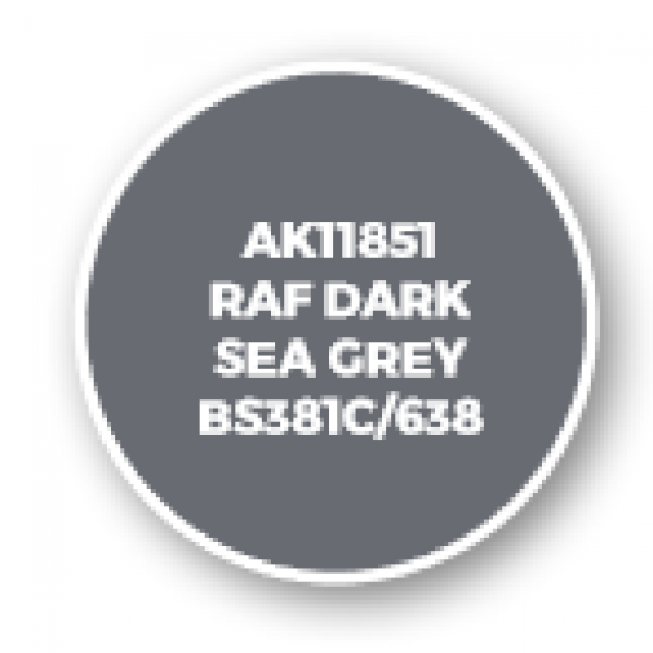 AK-Interactive: 3rd Gen Acrylics: AIR Series - RAF Dark Sea Grey BS381C/638