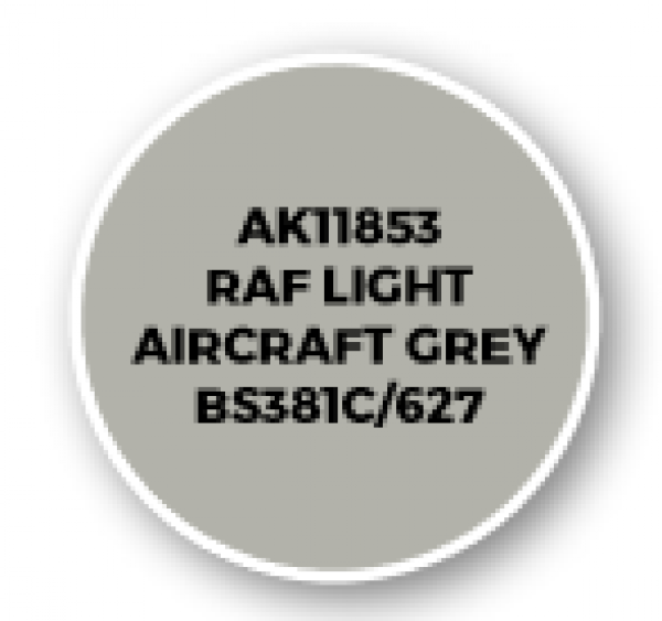 AK-Interactive: 3rd Gen Acrylics: AIR Series - RAF Light Aircraft Grey BS381C/627