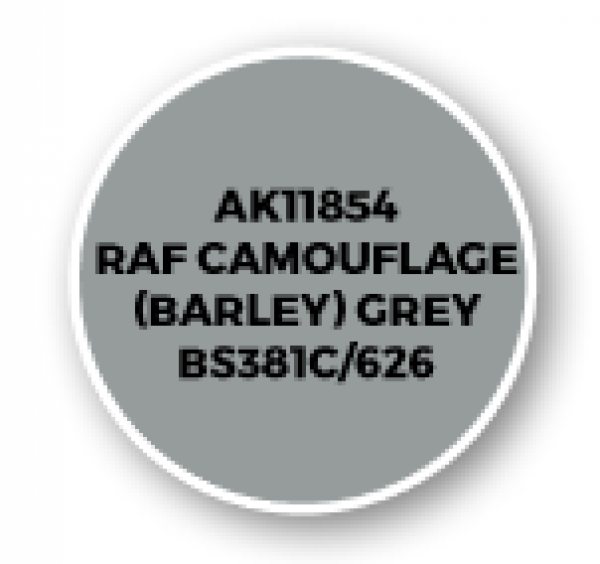 AK-Interactive: 3rd Gen Acrylics: AIR Series - RAF Camouflage (Barley) Grey BS381C/626