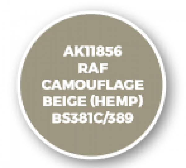 AK-Interactive: 3rd Gen Acrylics: AIR Series - RAF Camouflage Beige (Hemp) BS381C/389