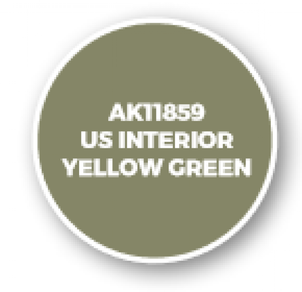 AK-Interactive: 3rd Gen Acrylics: AIR Series - US Interior Yellow Green