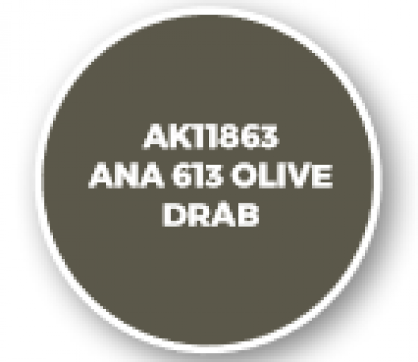 AK-Interactive: 3rd Gen Acrylics: AIR Series - ANA 613 Olive Drab