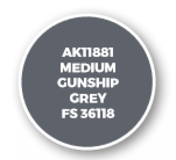 AK-Interactive: 3rd Gen Acrylics: AIR Series - Medium Gunship Grey FS 36118