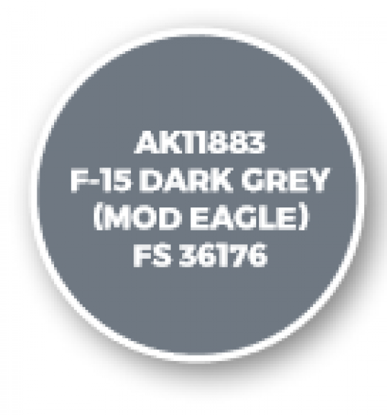 AK-Interactive: 3rd Gen Acrylics: AIR Series - F-15 Dark Grey (Mod Eagle) FS 36176