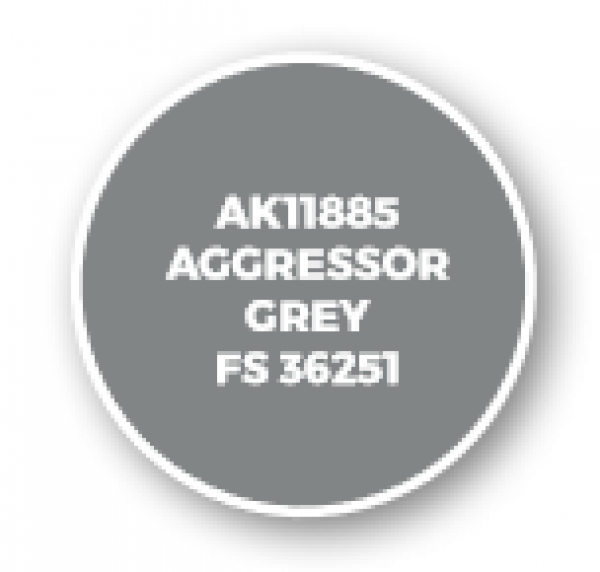AK-Interactive: 3rd Gen Acrylics: AIR Series - Aggressor Grey FS 36251