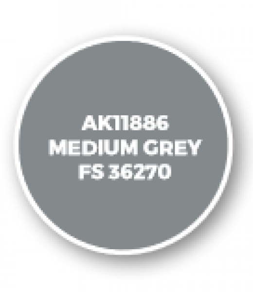 AK-Interactive: 3rd Gen Acrylics: AIR Series - Medium Grey FS 36270