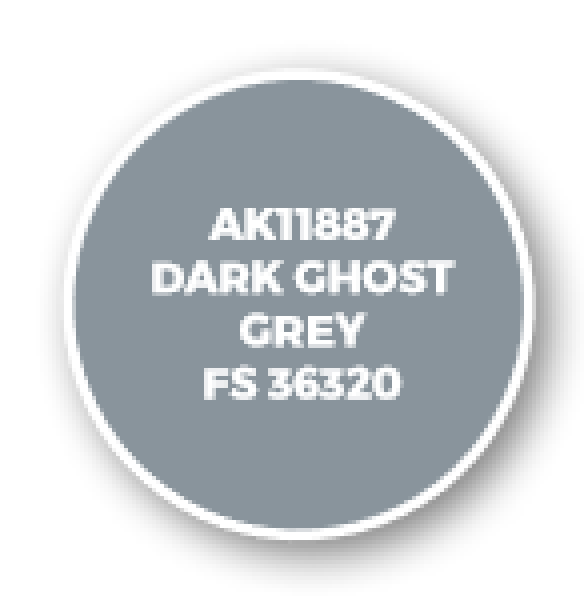 AK-Interactive: 3rd Gen Acrylics: AIR Series - Dark Ghost Grey FS 36320