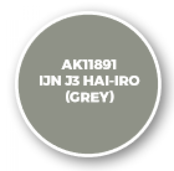AK-Interactive: 3rd Gen Acrylics: AIR Series - IJN J3 Hai-iro (Grey)