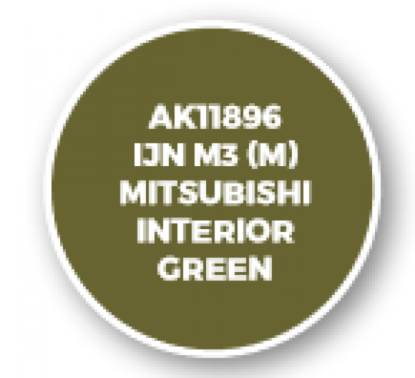AK-Interactive: 3rd Gen Acrylics: AIR Series - IJN M3 (M) Mitsubishi Interior Green