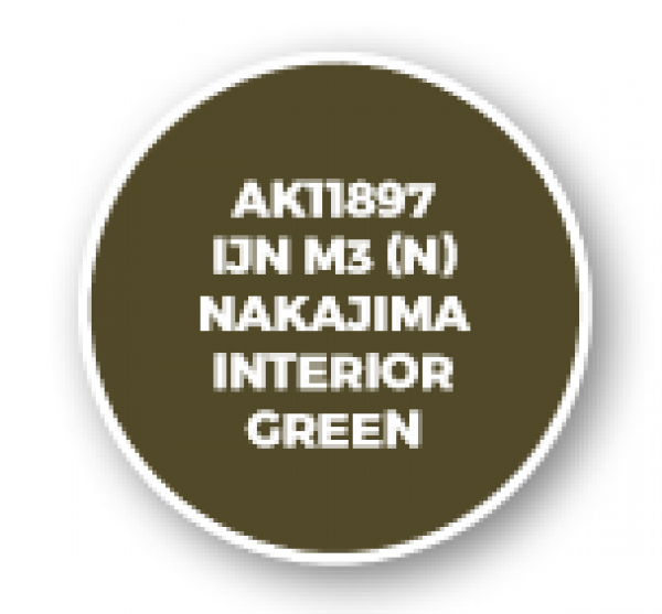 AK-Interactive: 3rd Gen Acrylics: AIR Series - IJN M3 (N) Nakajima Interior Green