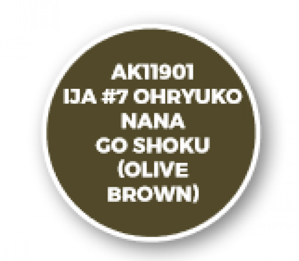 AK-Interactive: 3rd Gen Acrylics: AIR Series - IJA #7 Ohryuko Nana Go Shoku (Olive Brown)