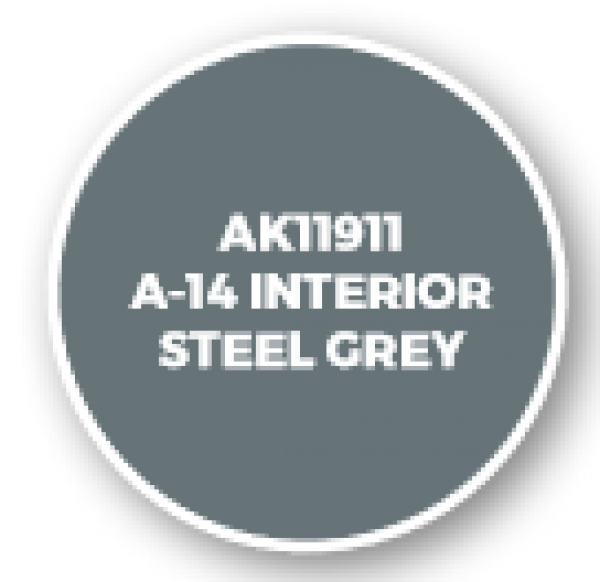 AK-Interactive: 3rd Gen Acrylics: AIR Series - A-14 Interior Steel Grey