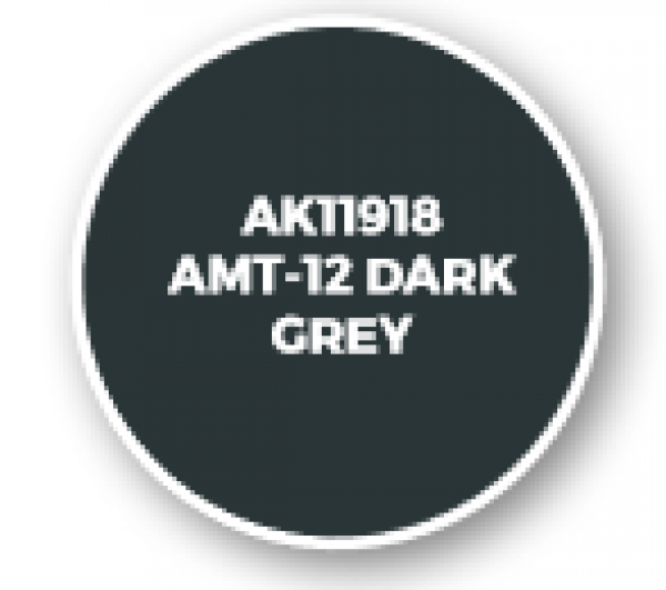AK-Interactive: 3rd Gen Acrylics: AIR Series - AMT-12 Dark Grey