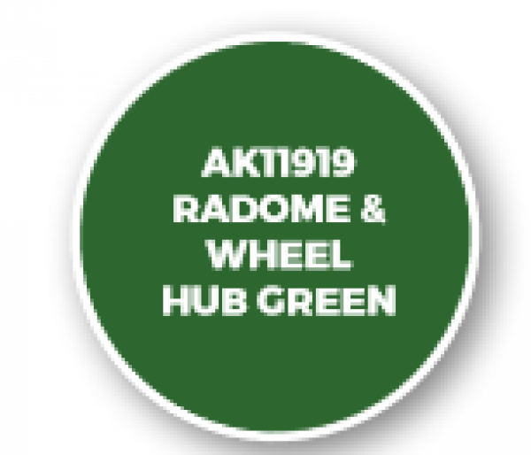 AK-Interactive: 3rd Gen Acrylics: AIR Series - Radome & Wheel Hub Green
