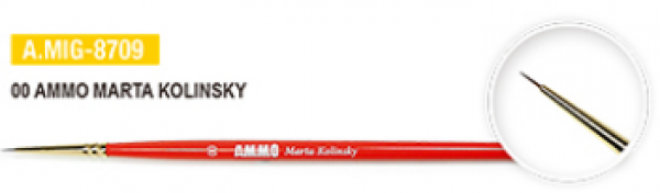 AMMO: Brushes - AMMO Marta Kolinsky Brush #00